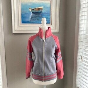 Vintage 80s 90s Protour Gray Track Zipper Jogger Sweatshirt Jacket